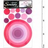 UNIPAP Samolepící dekorace 10064 kruh růžový 70x42cm 161806