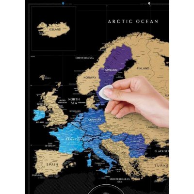 Dárkoviny Stírací mapa Evropy – Zboží Mobilmania