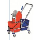 Eastmop Úklidový vozík dvojkbelíkový nerez Clarol 21001E