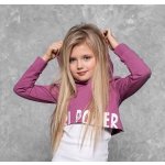 CROP TOP GIRL POWER Mikina růžová – Zboží Dáma