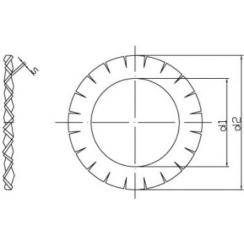 Podložka vějířová 6,4 mm BPÚ