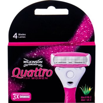 Wilkinson Sword Quattro for Women Aloe & E 3 ks