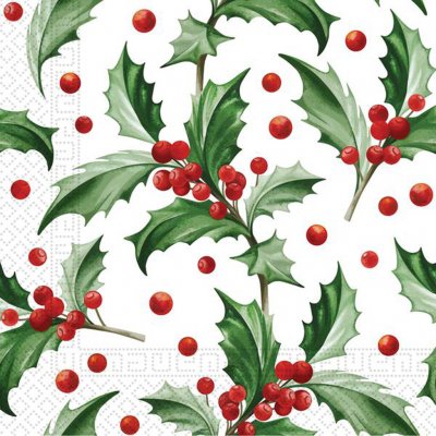 PROCOS Vánoční papírové ubrousky 33x33cm 3V větve 20ks – Zboží Dáma