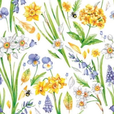 Pol-Mak Collection Ubrousek 33x33cm Spring Floral Pattern – Sleviste.cz