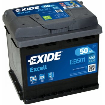 Exide Excell 12V 50Ah 450A EB501