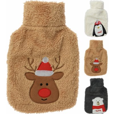 DOMSTAV Termofor láhev zahřívací 1l v obalu, 3dekory, tučňák, sob, lední medvěd – Zboží Dáma