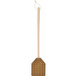 Plácačka na mouchy Ib Laursen s kůží D.49,5 cm - Ib Laursen Plácačka na mouchy Beech Wood, přírodní barva, dřevo, kůže – Hledejceny.cz