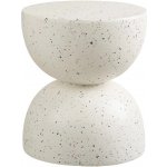 Nordic Living cementový zahradní stolek Boni 40 cm Bílý – Hledejceny.cz