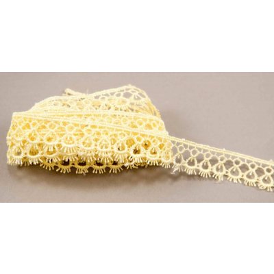 Vzdušná krajka - žlutá- šířka 1,8 cm – Zboží Dáma