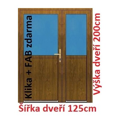 Soft Dvoukřídlé vchodové 1/2 sklo bílá 125 x 200 cm – Hledejceny.cz
