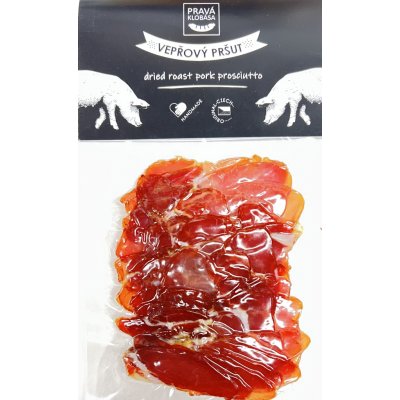PRAVÁ KLOBÁSA Vepřový pršut sušená pečeně plátky 100 g – Zboží Dáma