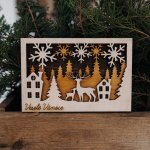 Wood Style 3D Vánoční přání Varianta: Přáníčko + Veselé Vánoce – Hledejceny.cz
