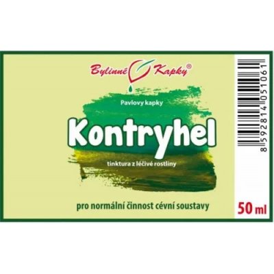 Bylinné kapky Kontryhel žlutozelený extrakt z natě 50 ml – Hledejceny.cz