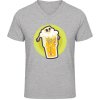 Pánské Tričko Soft-Style V Triko Gildan - Design - Smrtka v pivní sklenici - Flakatá sivá