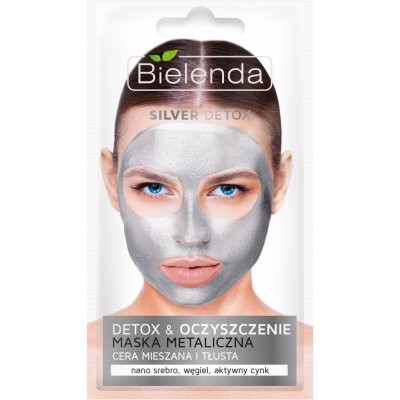 Bielenda Metallic Masks Silver Detox detoxikační a čistící maska pro smíšenou a mastnou pleť 8 g – Hledejceny.cz