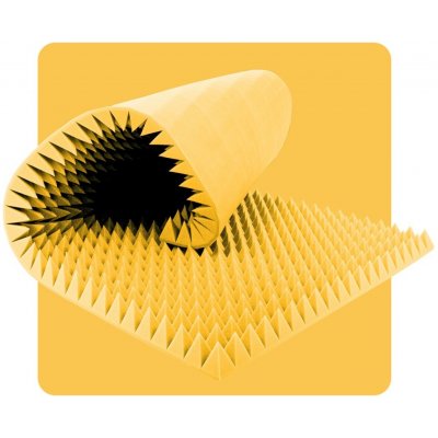 Akustický panel pěna Pyramida 200×100 cm 7 cm žlutý – Hledejceny.cz