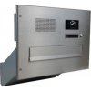 Poštovní schránka DOLS D-041-ABB - nerezová poštovní schránka k zazdění, s videohovorovým modulem ABB, jmenovkou a zvonkovým tlačítkem