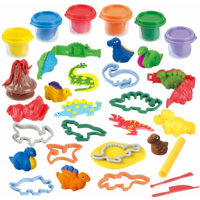 Playgo Plastelína dinosaurus 6x56g – Zboží Dáma