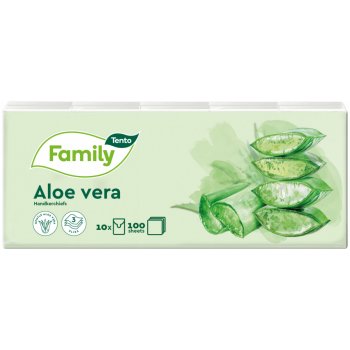 Tento Soft papírové kapesníčky Aloe Vera 3-vrstvé 10 x 10 ks