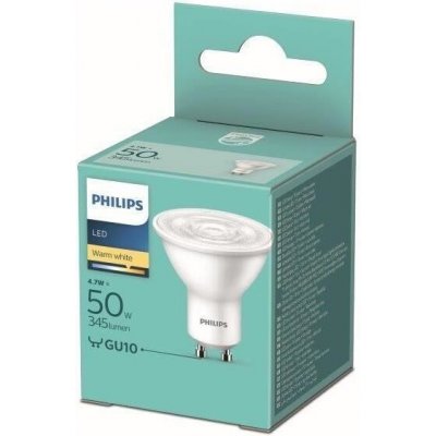 Philips LED žárovka GU10/4,7W/230V 2700K P5544 – Zboží Mobilmania