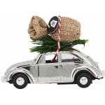 House Doctor Vánoční autíčko Xmas Car Mini Chrome stříbrná barva kov plast textil – Hledejceny.cz