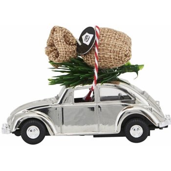 House Doctor Vánoční autíčko Xmas Car Mini Chrome, stříbrná barva, kov,  plast, textil od 340 Kč - Heureka.cz