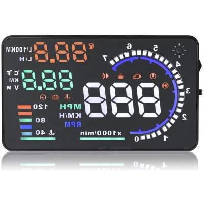 Pouzdro HEAD UP DISPLEJ A8 5,5" OBDII FULL se155 – Zboží Živě