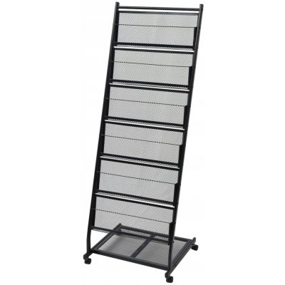 zahrada-XL Stojan na časopisy 47,5x43x133 cm černý A4 – Zboží Dáma