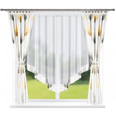 Fliying Hotová záclona Eleonora béžová/šedá, 400x160 cm – Hledejceny.cz