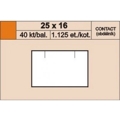 Cenové - značkovací etikety 25 x 16 Contact bílé oblé – Zbozi.Blesk.cz