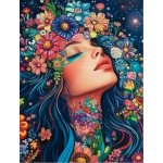 Norimpex Diamantové malování Dívka v květinách 30 x 40 cm – Zboží Mobilmania