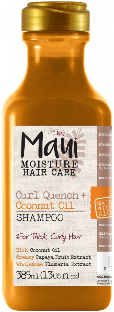 Maui šampon pro husté kudrnaté vlasy s kokosovým olejem 385 ml