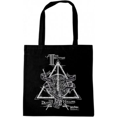 CurePink Shopping taška na rameno Harry Potter: Relikvie smrti Deathly Hallows