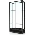 Expoint prezentační vitrína bez horního soklu kalené sklo 100 x 50 x 180 cm – Zboží Dáma