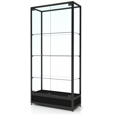 Expoint prezentační vitrína bez horního soklu kalené sklo 100 x 50 x 180 cm – Zboží Dáma