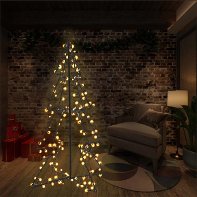 vidaXL Vánoční stromek kužel 160 LED diod dovnitř i ven 78 x 120 cm – Hledejceny.cz