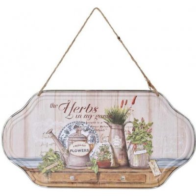 Cedule plechová 310x160mm, na zavěšení, Herbs – Hledejceny.cz
