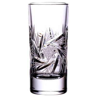 Bohemia Crystal Ručně broušené sklenice na vodku a pálenku Větrník 6 x 40 ml
