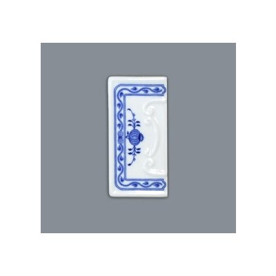 Cibulák číslo na dům rámeček reliéfní 11 cm originální cibulákový porcelán Dubí, cibulový vzor, – HobbyKompas.cz