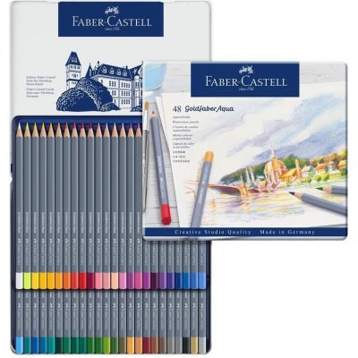 Faber-Castell 114648 Goldfaber Aqua akvarelové plechová krabička 48 ks – Sleviste.cz