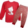 Dětské pyžamo a košilka Betty Mode pyžamo Kočka tm.růžové