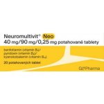 NEUROMULTIVIT NEO 40MG/90MG/0,25MG TBL FLM 20 – Hledejceny.cz
