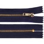 Kovový zip šíře 4 mm délka 18 cm kalhotový 330 modrá tmavá – Hledejceny.cz