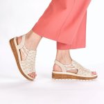 Dámské sandály 62741-60 Rieker béžové – Hledejceny.cz