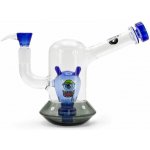 GRACE GLASS Skleněný bong s perkolací Blue Alien 18cm – Hledejceny.cz
