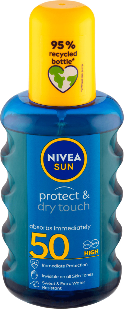 Beiersdorf Nivea Sun Protect & Dry Touch neviditelný spray na opalování SPF50 200 ml