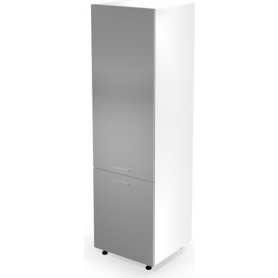 Vysoká kuchyňská skříňka s policemi VITO 60x214x56 cm šedá lesklá – Zboží Mobilmania