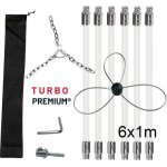 Turbo Premium Rotačná kefa na čistenie komína s reťazovou hlavou a lenkom set 6 m – Hledejceny.cz