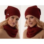 Fashionweek Moderni set čepice a šála pletený tunel ZIZI31/B1 vínově – Hledejceny.cz