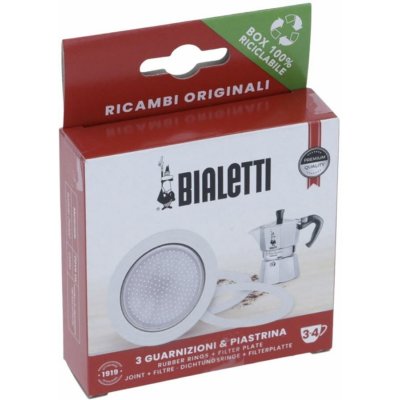 Bialetti 3-4 gumové těsnění 3 ks + sítko – Zboží Mobilmania